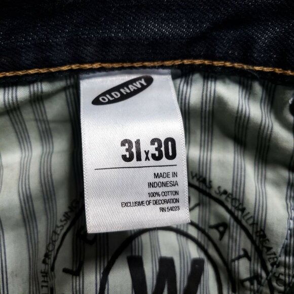 Old Navy Clean Water Wash Jeans Size 31 Mid Rise Straight Distressed Mens - Picture 8 of 9